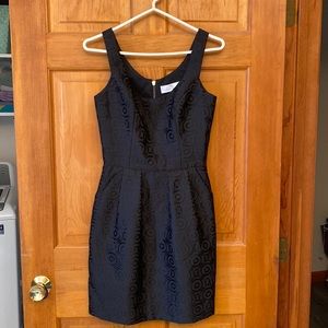 Amanda Uprichard Jacquard Circle Print Black Dress size Small